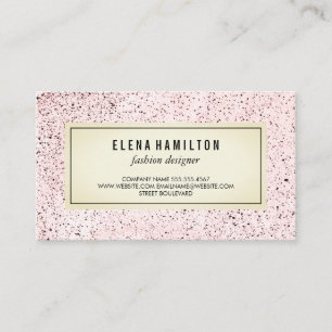 Carte De Visite Motif à bordure moderne rose