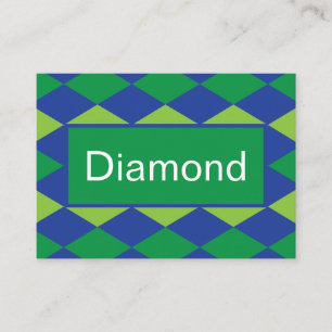 Carte De Visite Motif à carreaux diamant vert citron vert