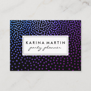 Carte De Visite Motif à lunettes métalliques violettes