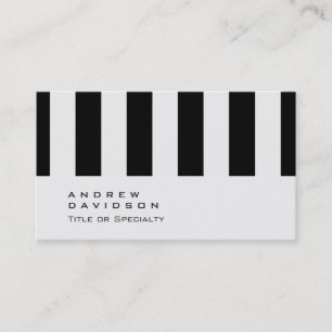 Carte de visite Motif à rayures gris-noir clair