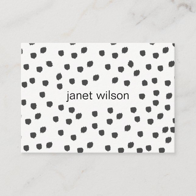 Carte De Visite motif à texture tachetée chic (Devant)