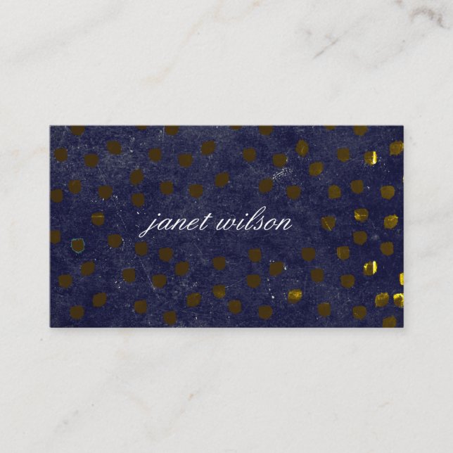 Carte De Visite motif à texture tachetée chic (Devant)
