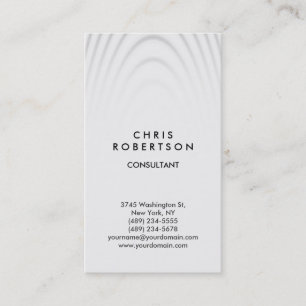 Carte de visite Motif à vague gris vertical tendan