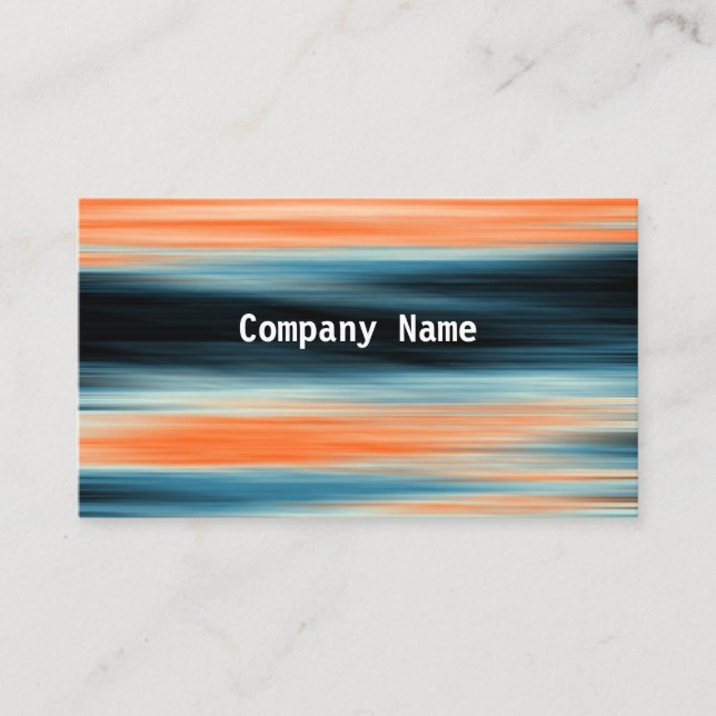 Carte De Visite Motif Abstrait orange et bleu (Devant)