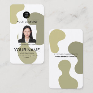 Carte De Visite Motif Abstrait Simple Esthétique Nom PersonnaliséP