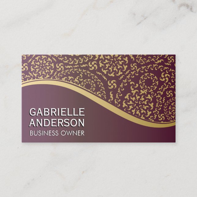 Carte De Visite Motif Abstrait vintage (Devant)
