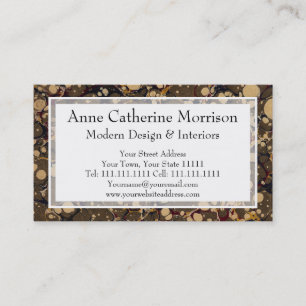 Carte De Visite Motif antique de style de camouflage de papier de