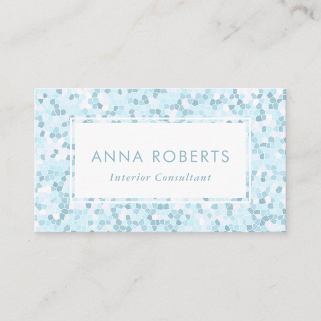 Carte de visite motif Aqua blue Mosaic (Devant)