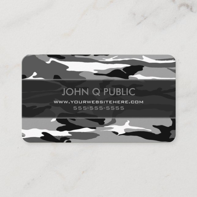 Carte De Visite Motif arctique de Camo (Devant)