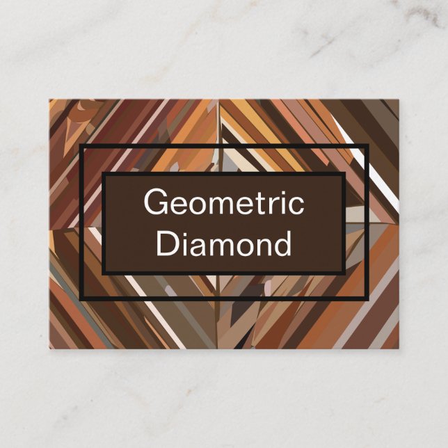 Carte De Visite Motif Arrière - plan de bois de diamant géométriqu (Devant)
