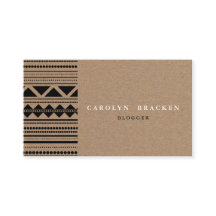 Motif aztèque tribal Brown rustique de papier