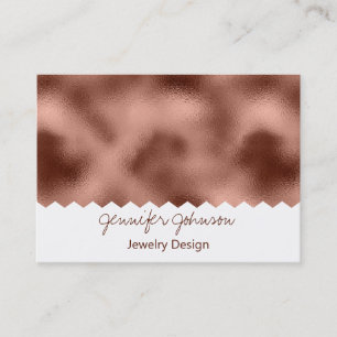 Carte De Visite Motif Bijoux design Rose or huile