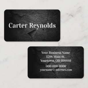 Carte De Visite Motif Black Slate Rock