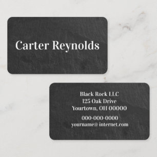 Carte De Visite Motif Black Slate Rock