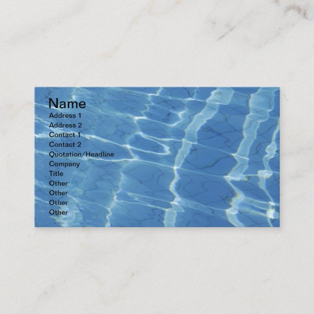 Carte De Visite Motif bleu (Devant)