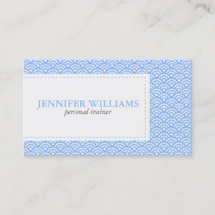 Carte De Visite Motif bleu de Seigaiha de Japonais