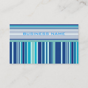 Carte De Visite Motif Bleu Retro
