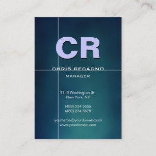 Carte de visite Motif bleu vertical Chubby