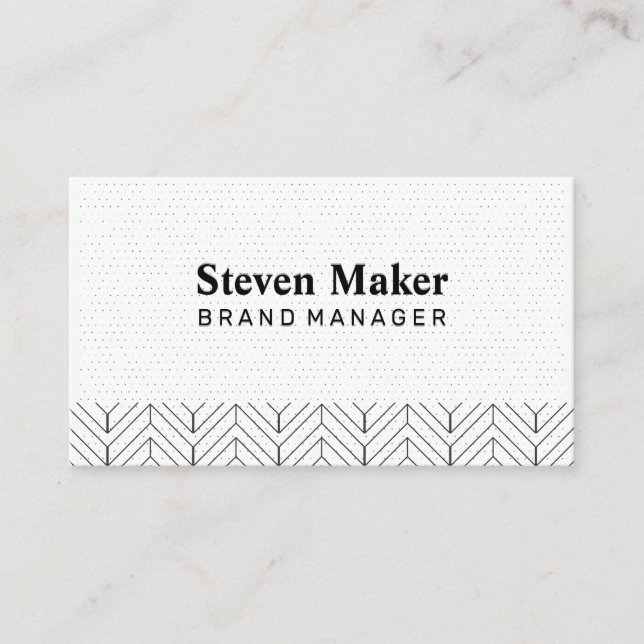 Carte De Visite Motif Boho | Bloc couleur (Devant)