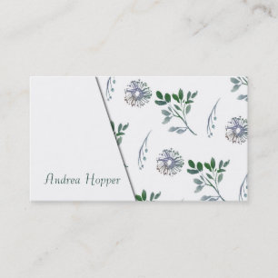 Carte De Visite Motif botanique 4 d'aquarelle multicolore