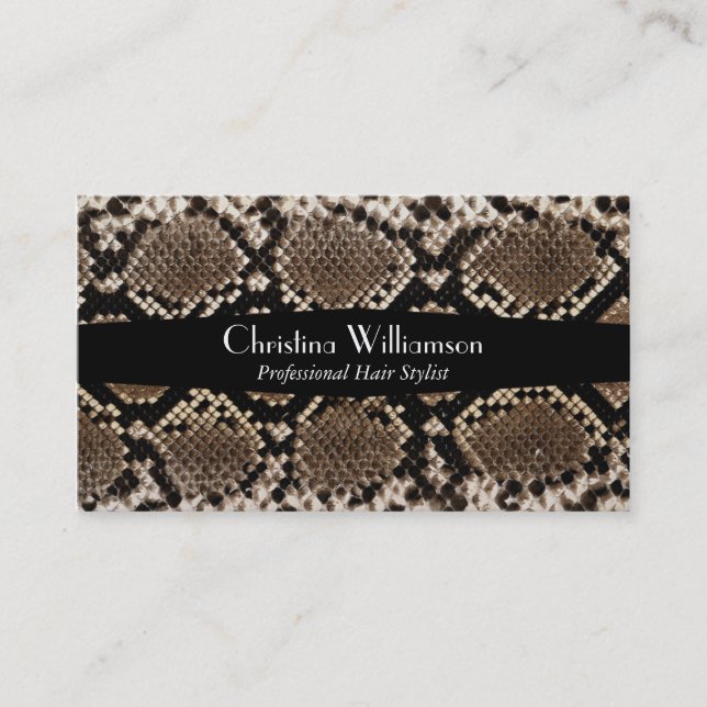Carte De Visite motif branché Snakeskin (Devant)