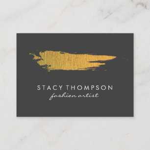 Carte De Visite Motif brossé Artistic Faux Gold