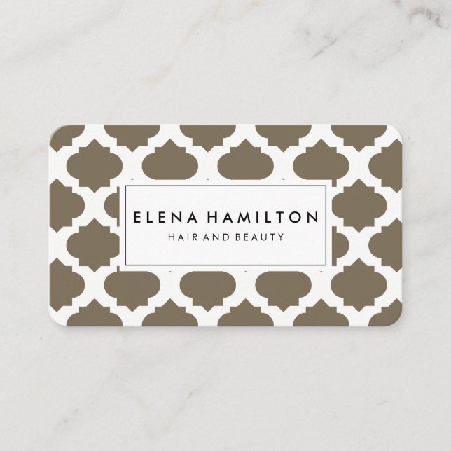 Carte De Visite Motif Brown (Devant)