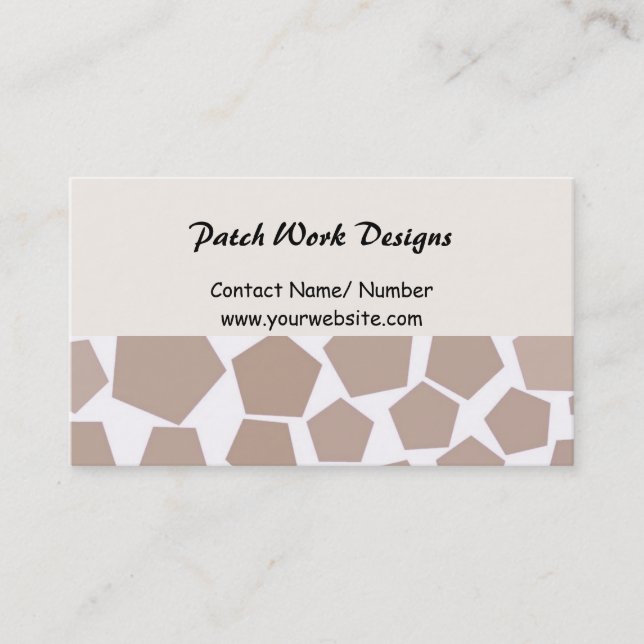 Carte De Visite Motif Brown Hexagon (Devant)