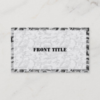 Carte De Visite Motif Camouflage urbain - Noir & Gris