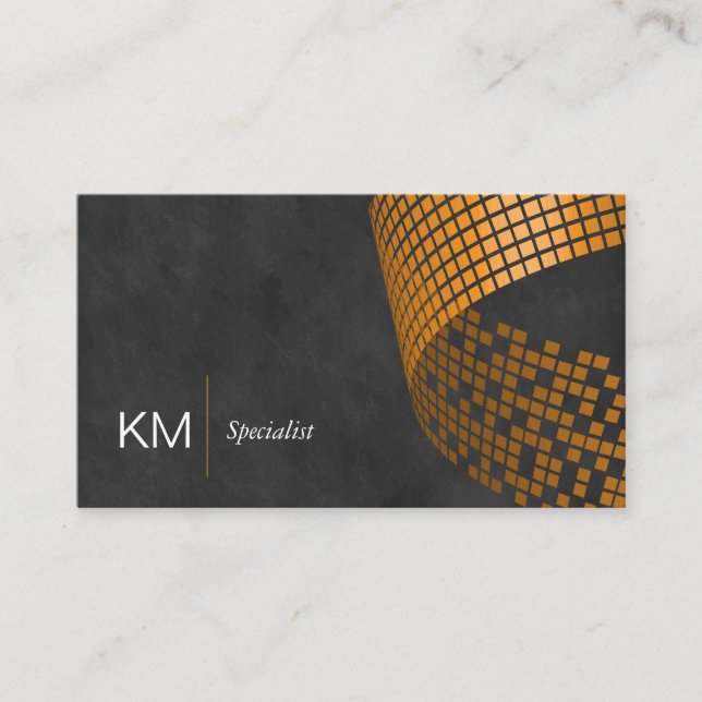 Carte De Visite Motif carré Pixel | Style d'entreprise (Devant)
