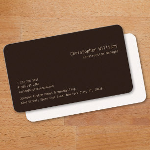 Carte De Visite Motif Carrés Brown moderne et tendance