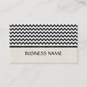 Carte De Visite Motif Chevron Zigzag noir et blanc