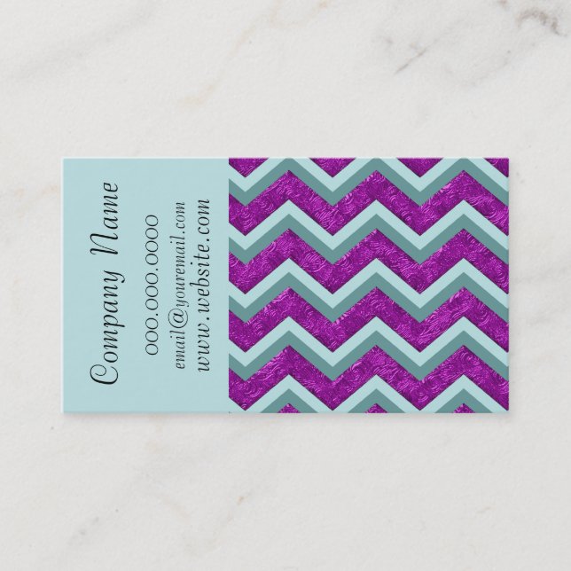 Carte de visite Motif Chic Chevron ZigZag (Devant)