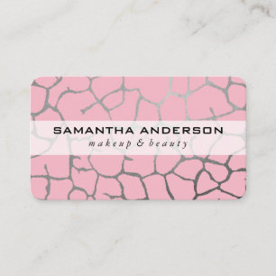 Carte De Visite Motif Chic contemporain rose