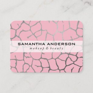 Carte De Visite Motif Chic contemporain rose