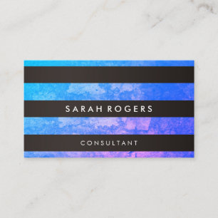 Carte De Visite Motif Chic Grunge Bleu pourpre