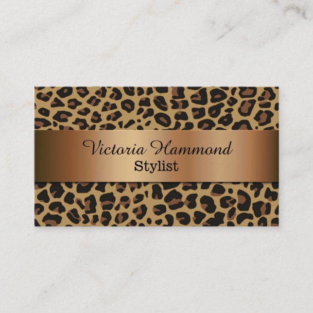 Carte de visite Motif Chic Jaguar (Devant)