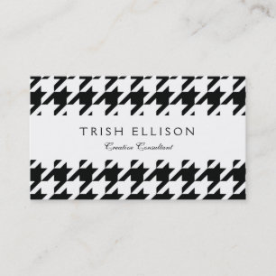 Carte De Visite Motif classique en Houndstooth : Noir & Blanc Vint