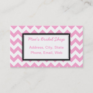 Carte De Visite Motif classique rose Chevron