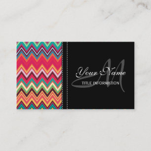 Carte De Visite Motif coloré de Chevron