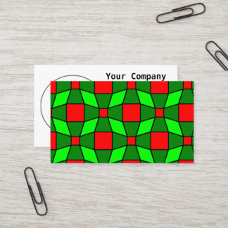 Carte De Visite Motif complexe rouge et vert