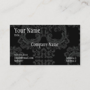Carte de visite motif crâne cool