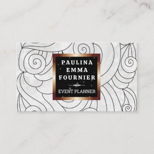 Carte De Visite Motif Curls et Waves