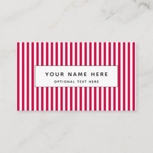 Carte De Visite Motif de bande verticale rose