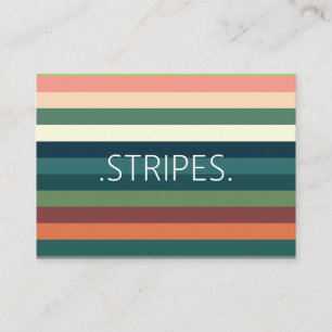 Carte De Visite Motif de bandes de couleur