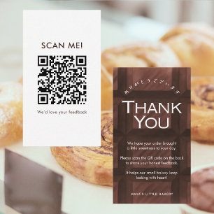 Carte De Visite Motif de barre de chocolat Laissez un avis QR Code