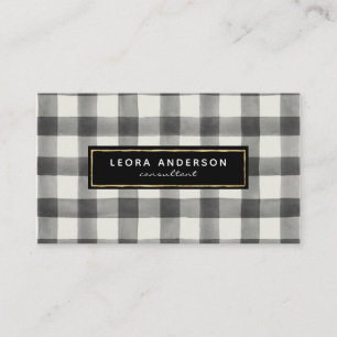 Carte De Visite Motif de Buffalo Plaid moderne