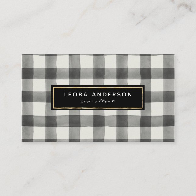 Carte De Visite Motif de Buffalo Plaid moderne (Devant)