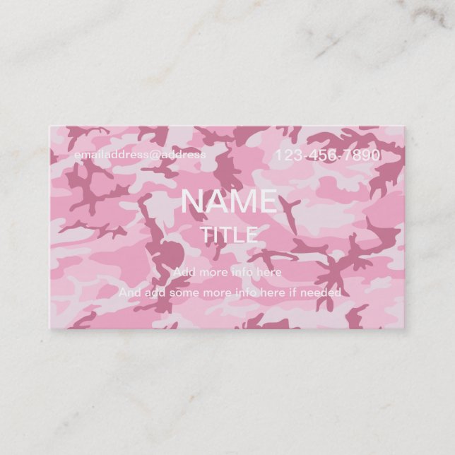 Carte De Visite Motif de camouflage (Devant)
