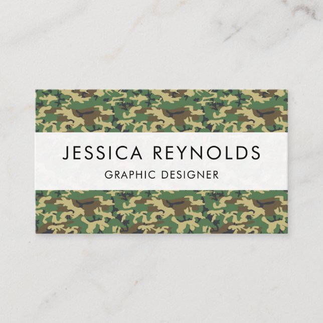 Carte De Visite Motif de Camouflage, Motif militaire, Camo, Armée (Devant)